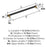 Overton Zinc Brushed Matte Black / Champagne Bronze Cabinet Pull 16