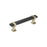 Overton Zinc Brushed Matte Black / Golden Champagne Cabinet Pull 2