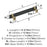 Overton Zinc Brushed Matte Black / Golden Champagne Cabinet Pull 11