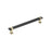 Overton Zinc Brushed Matte Black / Golden Champagne Cabinet Pull 5