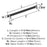 Overton Zinc Brushed Matte Black / Polished Chrome Cabinet Pull 15