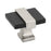 Overton Zinc & Aluminum Brushed Matte Black / Satin Nickel Cabinet Knob 1