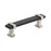 Overton Zinc & Aluminum Brushed Matte Black / Satin Nickel Cabinet Pull 1