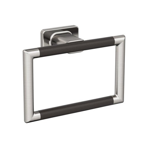 Esquire Zinc & Stainless Steel Brushed Nickel / Oil Rubbed Bronze Towel Ring 1