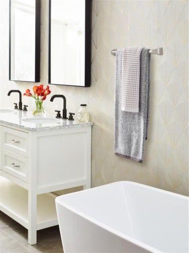 Revitalize Zinc & Stainless Steel Brushed Nickel Towel Bar 9