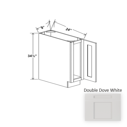 Double Shaker Style Wood Dove White Base Cabinet Dove White 1