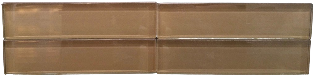 Full Tile Sample - Burlap Glass Tile - 1.8" x 7.8" x 1/2" Glossy