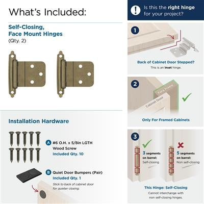 Decorative Hinges Steel Burnished Brass Cabinet Hinge 7