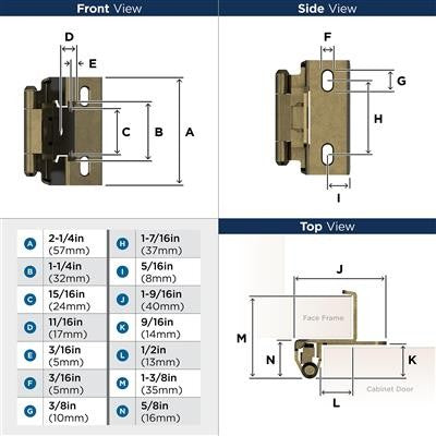 Decorative Hinges Steel Burnished Brass Cabinet Hinge 2