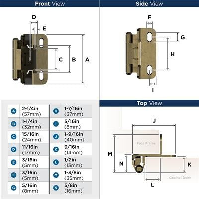 Decorative Hinges Steel Burnished Brass Cabinet Hinge 4