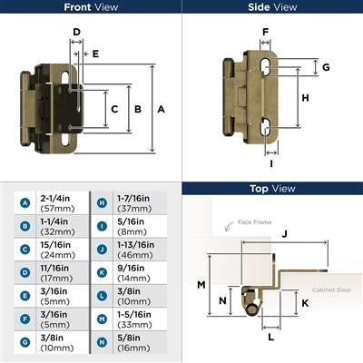 Decorative Hinges Steel Burnished Brass Cabinet Hinge 3