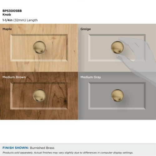 Edona Zinc Burnished Brass Cabinet Knob 5