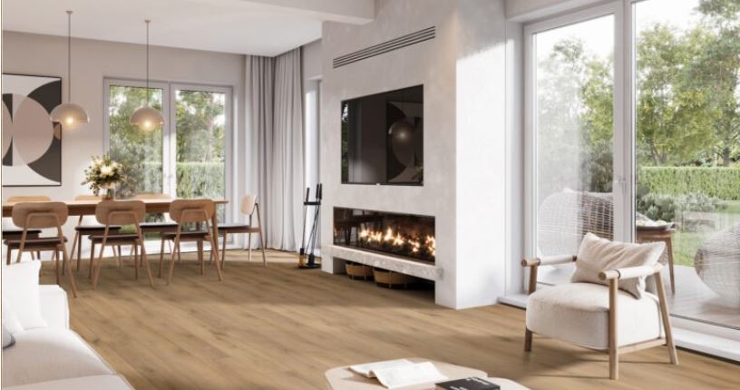 Cortona Plus Blue Vinyl Butter Pecan Luxury Vinyl Plank Urethane 2