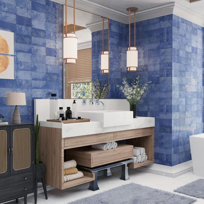 Myst Ceramic Blue Lava Tile Glossy 2
