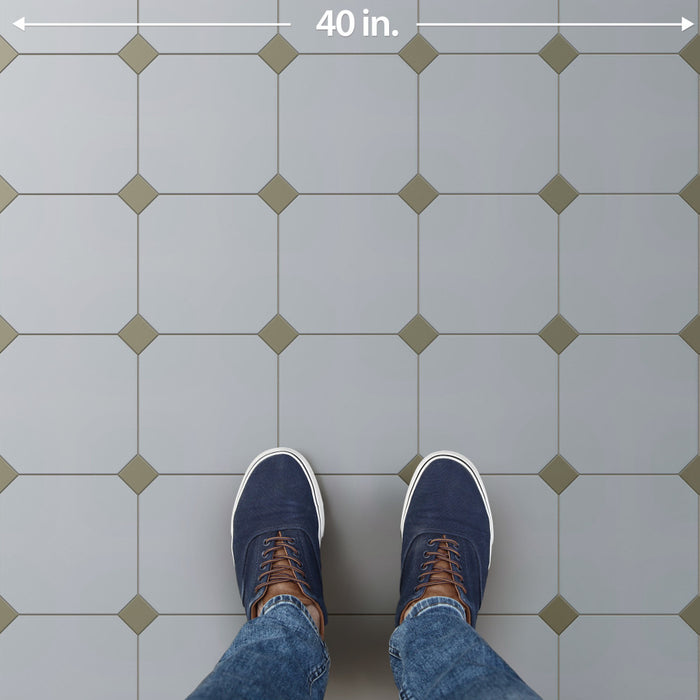 Vaudeville Porcelain Octagon Humo with Taco Oliva Tile Matte 7