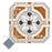 Vaudeville Porcelain Octagon Deco Zimer with Taco Azzuro Tile Matte 9