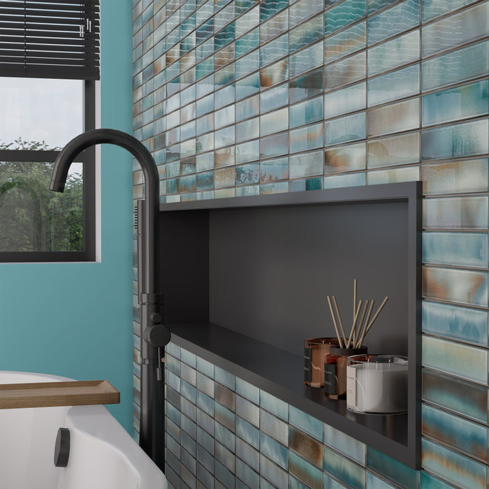Borealis Ceramic Aqua Tile Glossy 11