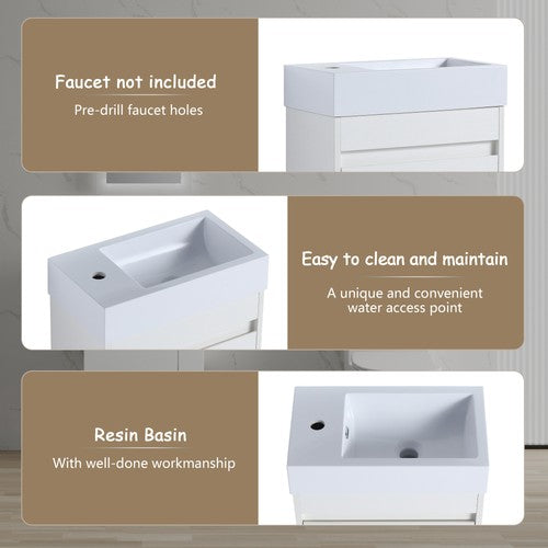 Plywood White Straight Grain Bathroom Vanity White Straight Grain 10