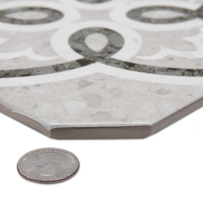 Riviera Porcelain Octagon Garde Gris Tile Matte 8