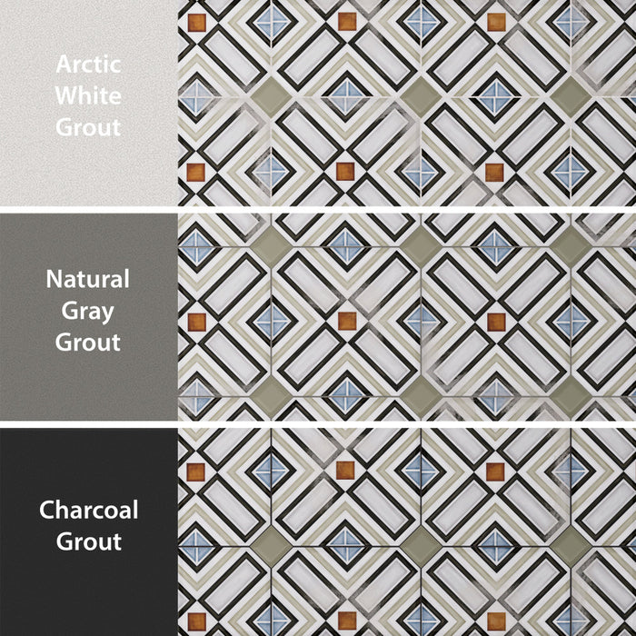 Vaudeville Porcelain Octagon Deco Ritter Tile Matte 5