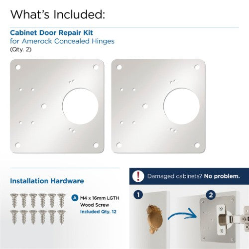 Hinge Repair Steel Nickel Cabinet Hinge Repair Plate 4