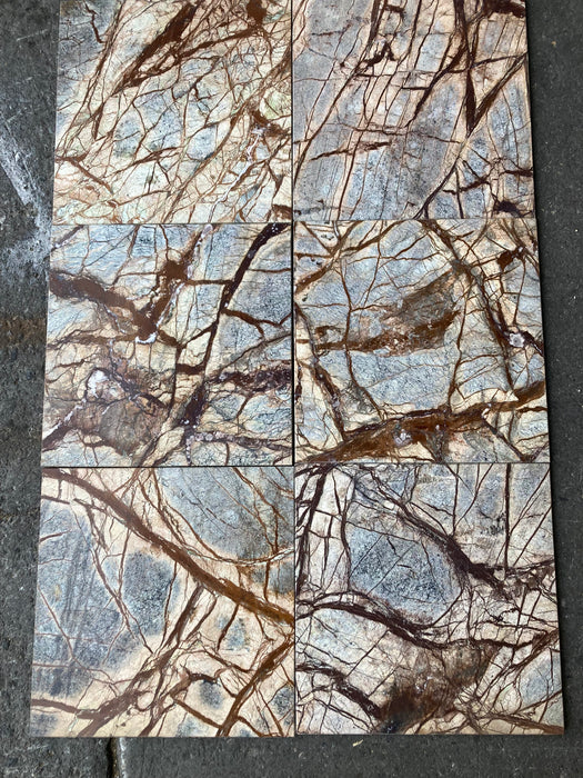 Cafe Forest Marble Tile Tumbled 1