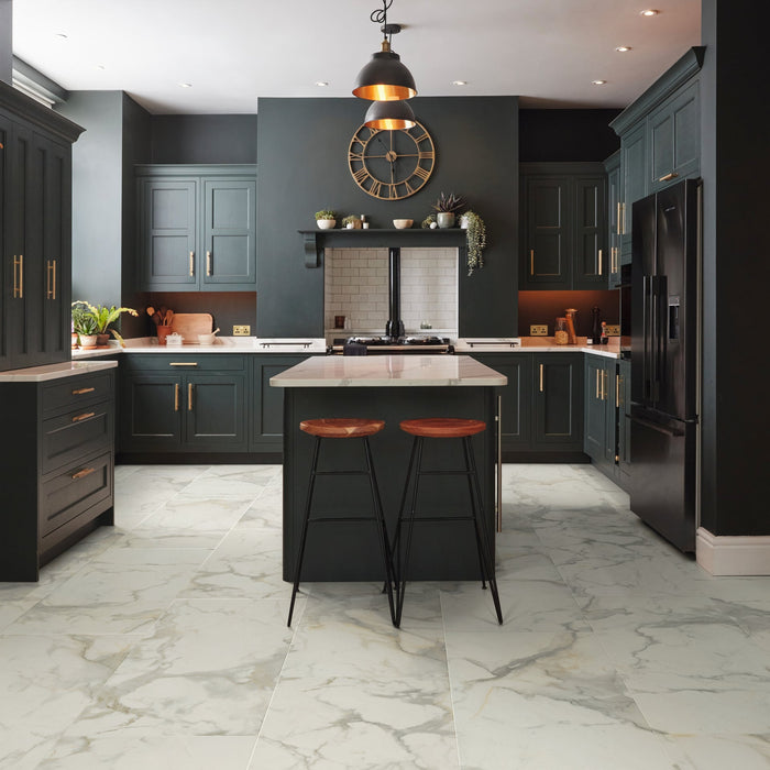 Vinyl Calacatta d'Oro Vinyl Tile Polyurethane 3