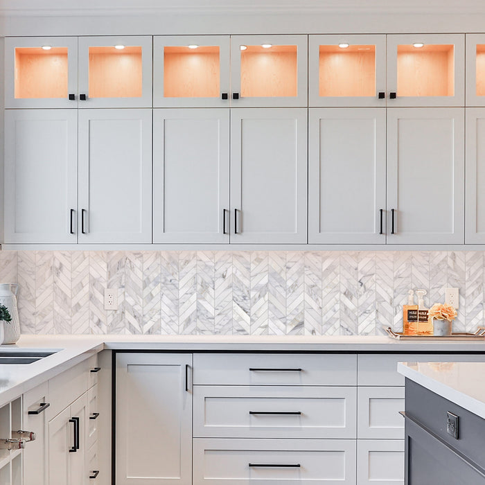 Calacatta Gold Marble Mosaic Honed 2