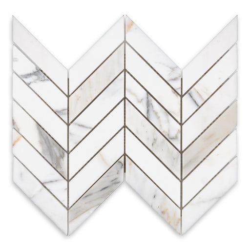 Calacatta Gold Marble Mosaic Honed 1