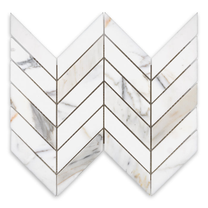 Calacatta Gold Marble Mosaic Honed 1