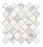 Calacatta Gold Polished Marble Mosaic - 2 3/4" Arabesque x 3/8"