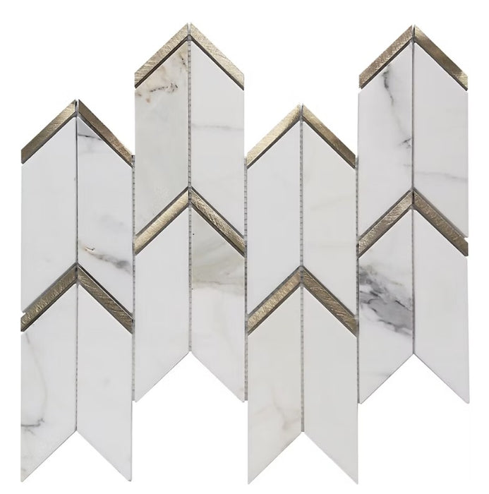 Calacatta Gold Marble Mosaic Polished 1