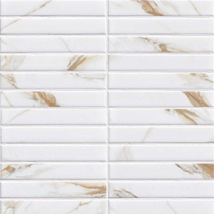 Calacatta Porcelain Gold Mosaic Matte 1