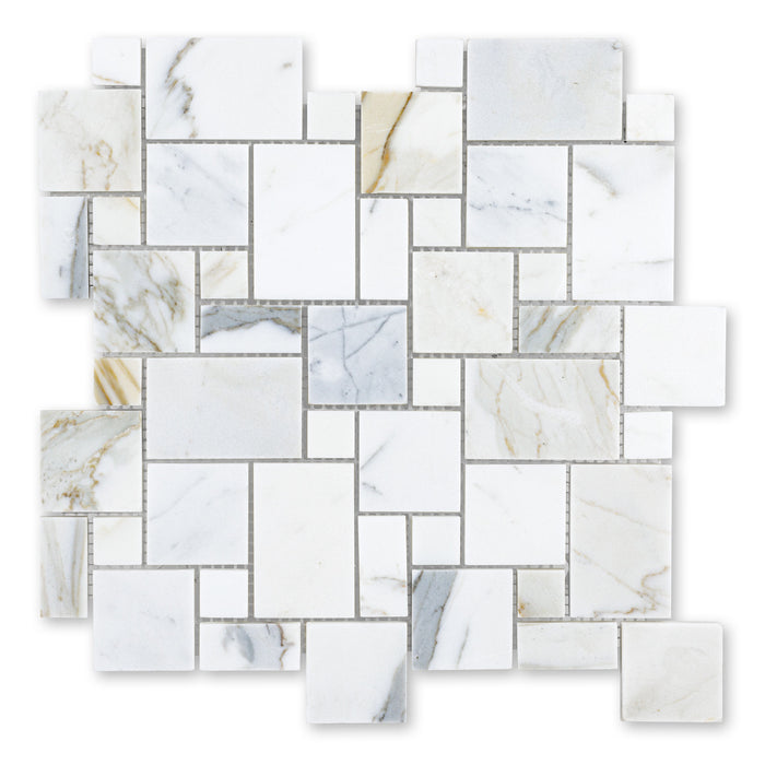 Calacatta Gold Marble Mosaic - Polished 1