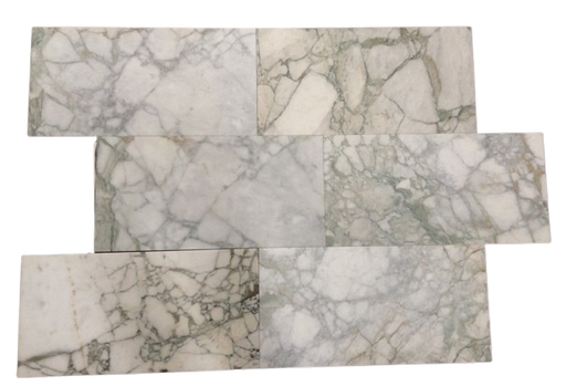 Full Tile Sample - Calacatta Green Marble Tile - 12" x 24" x 3/8" Honed