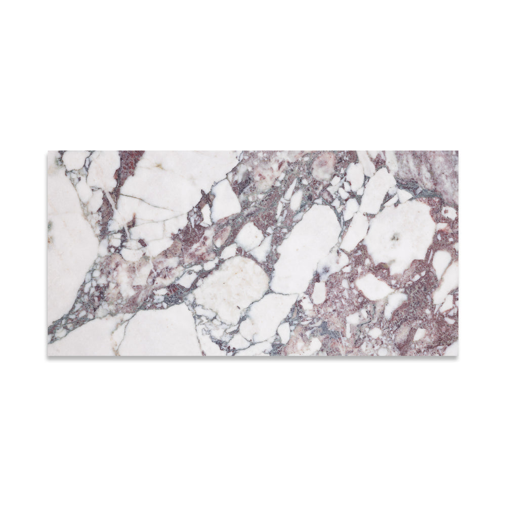 Full Tile Sample - Calacatta Viola Marble Tile - 12" x 24" x 3/8" Polished