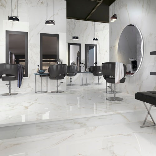 Marmi Lux Porcelain Calacatta Gold MCG1 Tile Natural 2