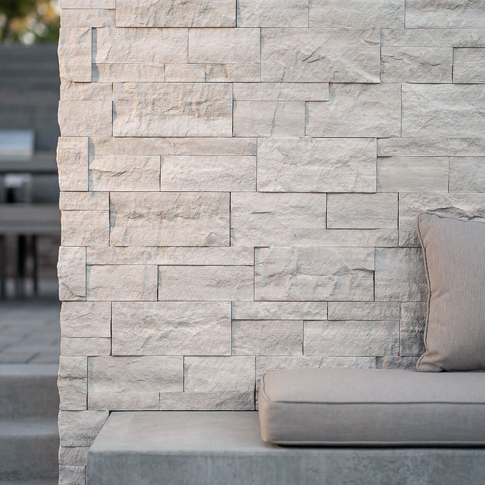 XL Rockmount Stacked Stone Panel Limestone Canyon Oak Ledgestone Natural 12