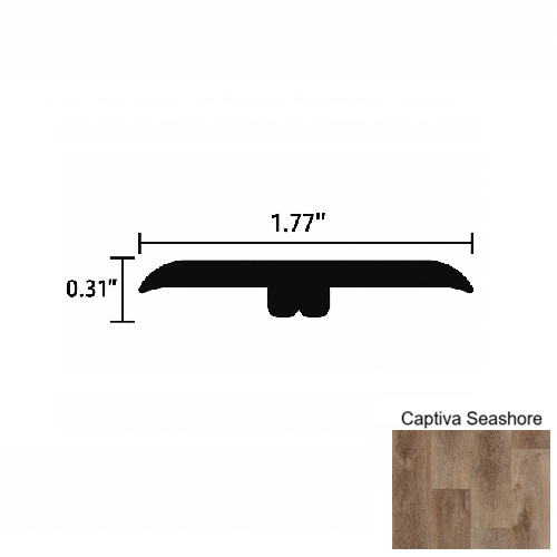 Captiva Seashore Beige Luxury Vinyl Moulding / Trim - 1.77" x 94" T Molding