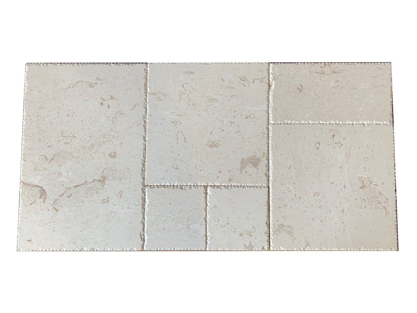 Cardinal Beige Limestone Versailles Pattern - Chiseled & Brushed