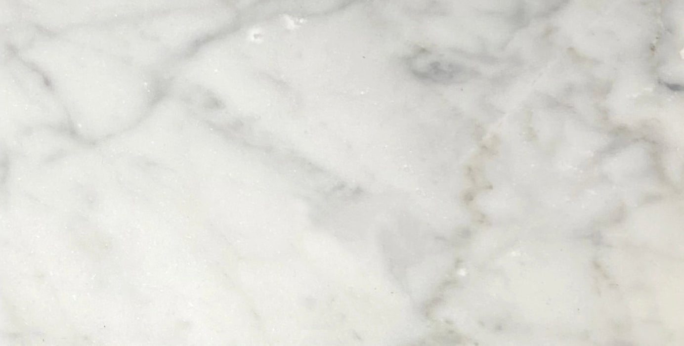 Full Tile Sample - Carrara Venato Marble Tile - 6" x 12" x 3/8" Honed