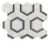 Carrara, Bardiglio & Basalt Waterjet Polished Marble Mosaic - Hexagon Combo Interlock