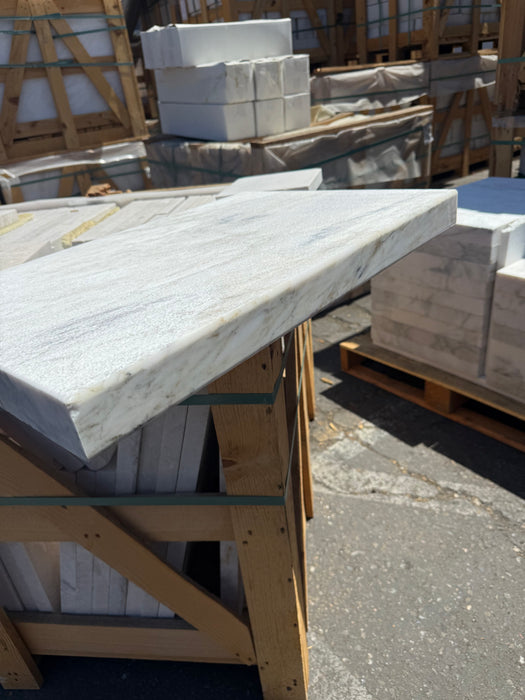 Carrara Equinox Marble Modern Coping Sandblasted & Brushed 4