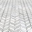 Carrara & Thassos Waterjet Polished Marble Mosaic - Willow Leaf