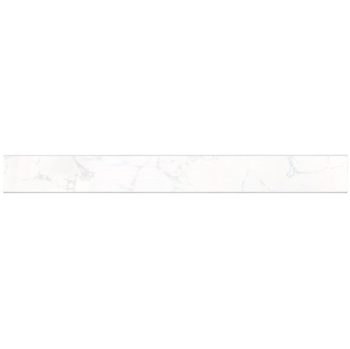 Carrara White Engineered Marble Threshold - 4" x 36" Double Bevel