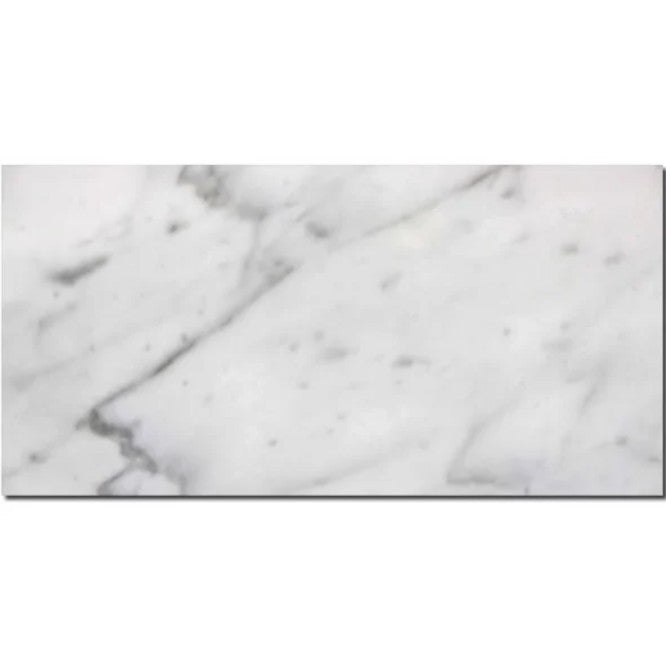 White Carrara Marble Tile Honed 4