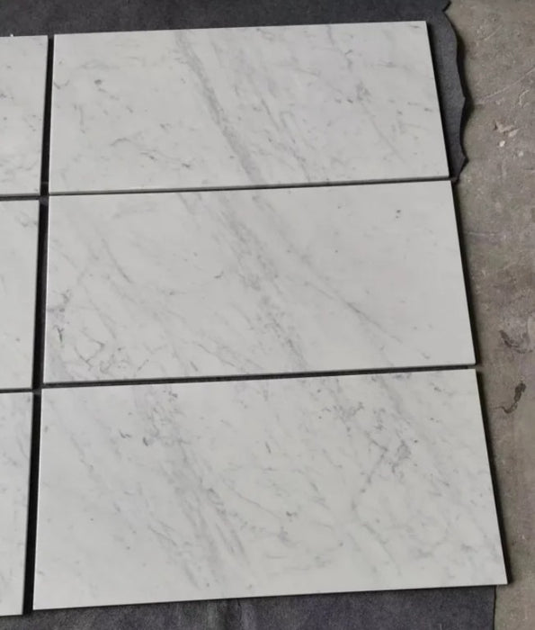 White Carrara Marble Tile Honed 10