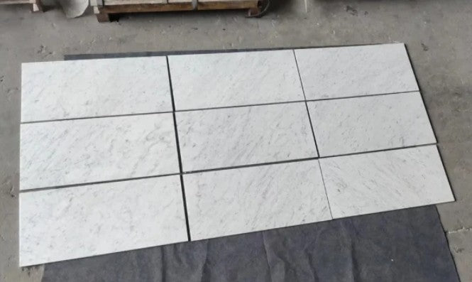 White Carrara Marble Tile Honed 11