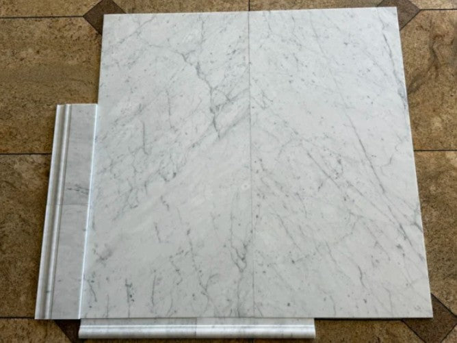 White Carrara Marble Tile Honed 12