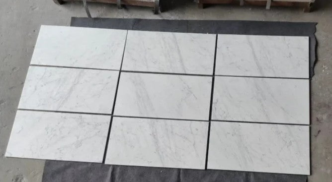 White Carrara Marble Tile Honed 13